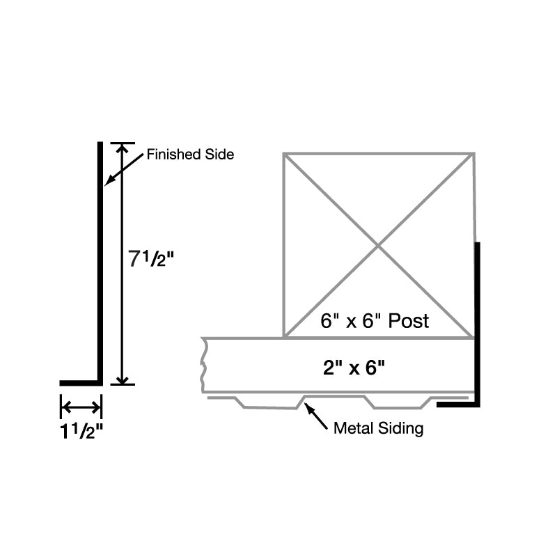 10' Door Post with Hems