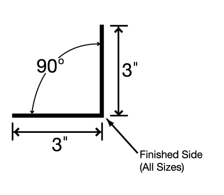 #256 10' Angle Trim 3 x 3 with Hems