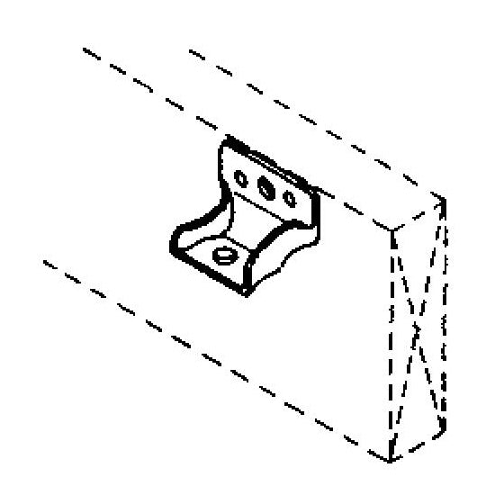 Round Track Short Face Mount Bracket