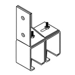 Square Face Mount Double Bracket